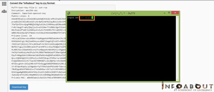 putty ssh key login