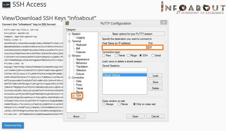 ssh login with private key view and download