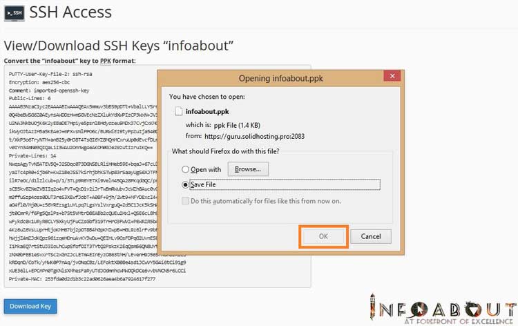 ssh using private key putty